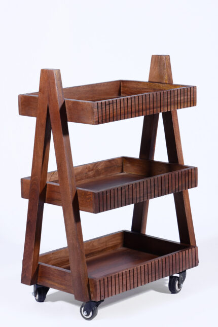 WOODEN CART/KITCHEN TROLLY