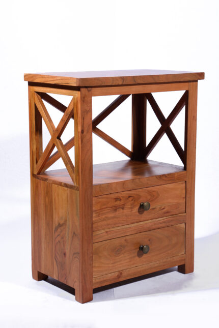 WOODEN 2 DRW CABINET
