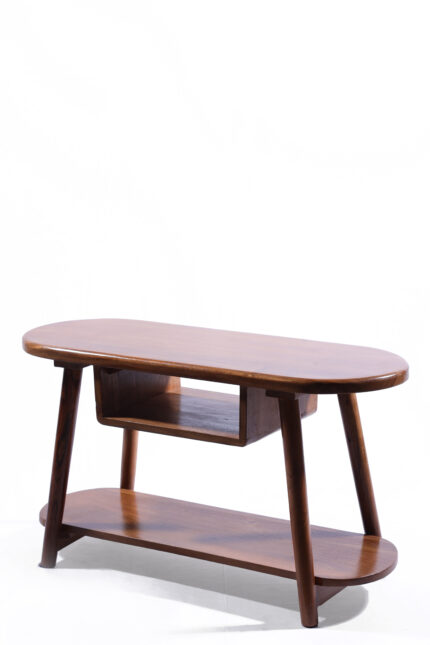 WOODEN OVAL BENCH