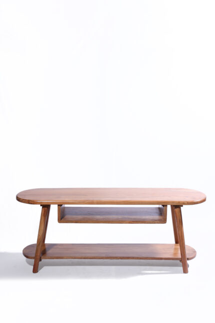 WOODEN OVAL BENCH